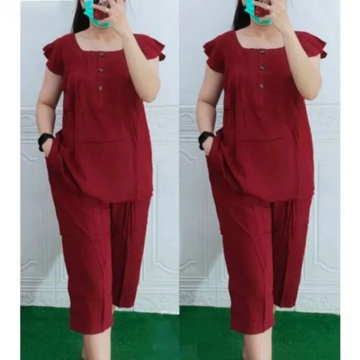 Ladies%20Cotton%20Soft%20Casual%20Wear%20Kurta%20with%20Comfort%20Fit%20Pant%20Tunic%20Dress%20Set%20-%20Image%202
