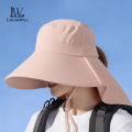 LouisWill Women Sun Hat Sun Protection Hat Big Wide Brim Hat Casual Sport Sun Hats Portable Beach Cap Large Brim Cap Sun Protection Cap UV Protection Straw Hats With Windproof Rope for Outdoor Travel.
