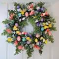 Easter Egg Flower Wreath Easter Door Wreath for Front Door Home Patio Porch.
