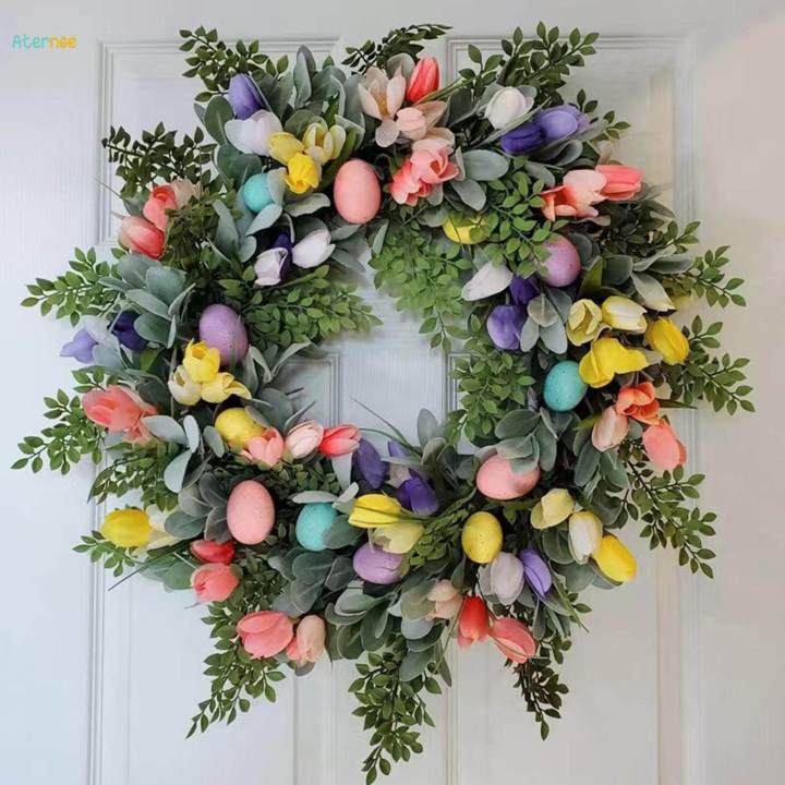 Easter%20Egg%20Flower%20Wreath%20Easter%20Door%20Wreath%20for%20Front%20Door%20Home%20Patio%20Porch%20-%20Image%202