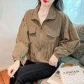 Jacket 2024 Spring Fashionable New Trendy Loose Collar Long Sleeve Jacket Korean Style Slimming Women's Retro polo.