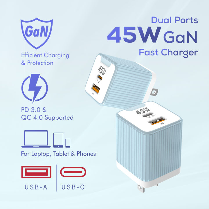 Teton%2045W%20GaN%20Charger%20Adapter%20USB%20C%20Fast%20Charger,%20Support%20Samsung%20Super%20Fast%20Charging%202.0,%20PD%20Compact%20Foldable%20Dual%20Wall%20Charger%20Block,%20for%20Samsung%20S23%20S22%20Ultra/Note%20iPhone%2015%2014%20-%20Image%205
