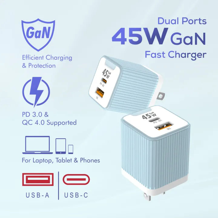 TETON%2045W%20GaN%20Charger%20Adapter%20USB%20C%20Fast%20Charger,%20Support%20Samsung%20Super%20Fast%20Charging%202.0,%20PD%20Compact%20Foldable%20Dual%20Wall%20Charger%20Block,%20for%20Samsung%20S23%20S22%20Ultra/Note%20iPhone%2015%2014%20-%20Image%205