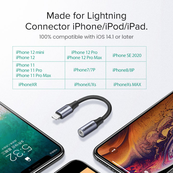 HoneyYami%20UGREEN%20Adapter%20for%20iPhones%20MFi%20DAC%20Lightning%20to%203.5mm%20Headphone%20Adapter%20For%20iPhone%2012%2011%20Pro%20max%20xr%20Aux%20Cable%20Phone%20Accessories%20-%20Image%206