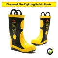 Fireproof Fire Fighting Safety Boots High temperature resistant waterproof fireman Footwear Rubber protection with anti-collision performance. 