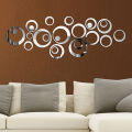 24Pcs DIY 3D Circle Mirror Wall Sticker Crystal Mural Decal Home Decor. 