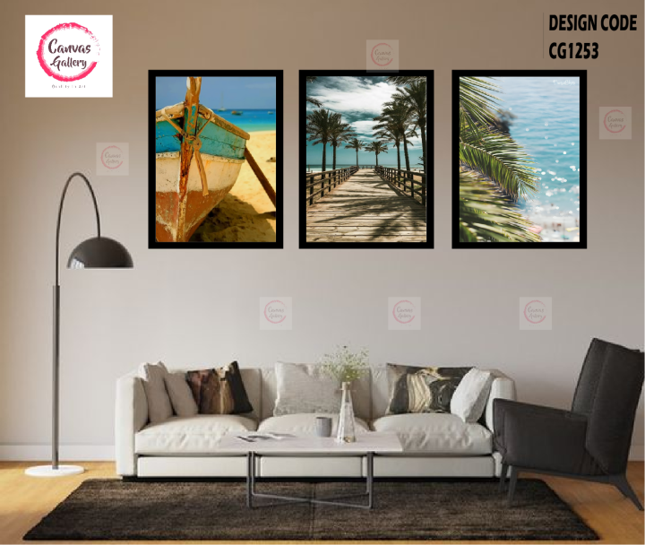 Beach Living Design Set Wall Glass frame for Home Decoration