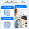 60-Minute Visual Timer with Night Light, Countdown Timer,Pomodoro Timer with Rainbow Pattern for Kids and Adults Easy to Use Blue.