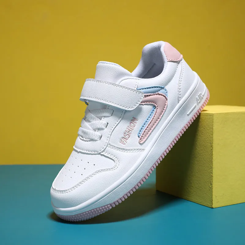 Kids Shoes Girls Sneakers Cute To 12 Years Children Sneakers Casual PU  Leather White Skateboard Sports Tennis Shoes for Girl