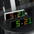 GC Digital Alarm Clock With Colorful Light Colors, Desk Alarm Clock For Bedroom With Timing Function, Voice-activated, LED Display Digital Clock.