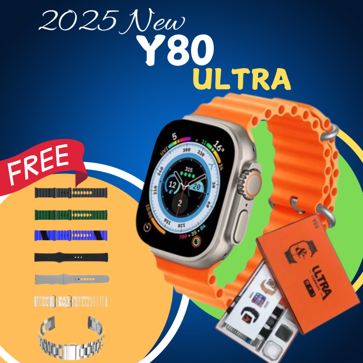 Y80 Ultra (8+1) Straps Smart Wireless Charging Watch By ByteBox