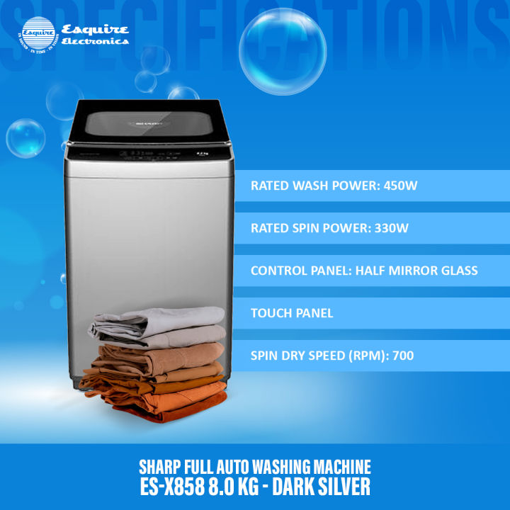 Sharp%20Full%20Auto%20Washing%20Machine%20ES-X858%20%7C%208.0%20KG%20-%20Dark%20Silver%20-%20Image%203