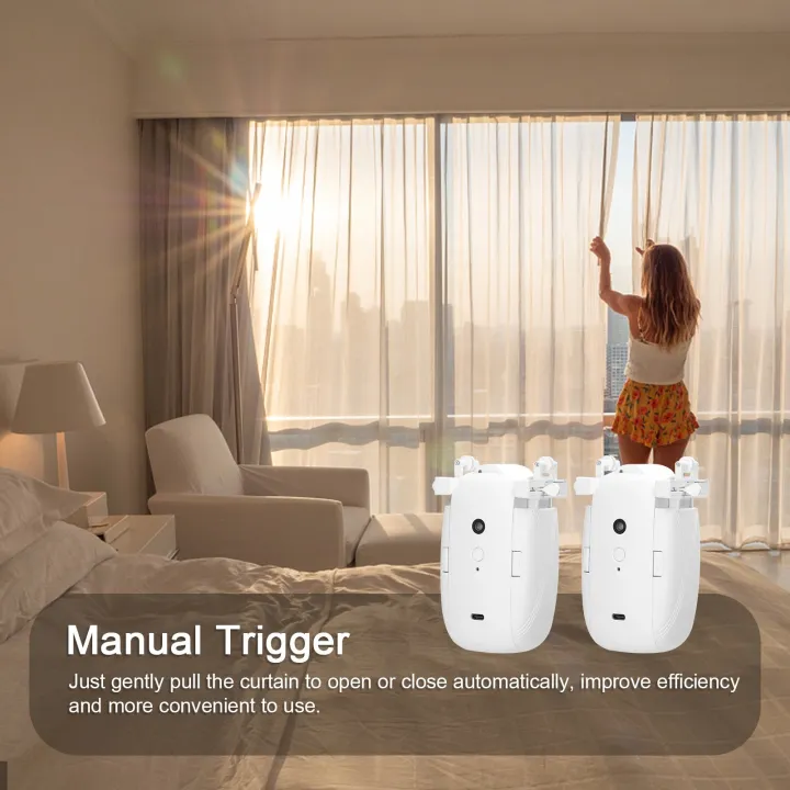 2pcs%203%20in1%20Intelligent%20Curtain%20Motor%20Home%20Electric%20Curtain%20Opener%20No%20Wiring%20with%20Remote%20Controller%20for%20I-Rail/U-Rail/Roman%20Rod-02%20-%20Image%205