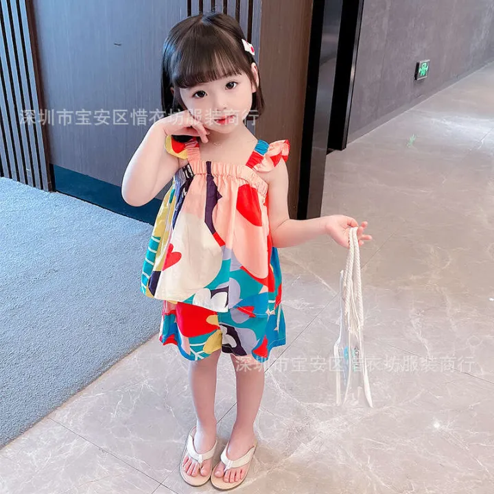Suspender%20shorts%202023%20new%20girl%20baby%20casual%20dress%20two-piece%20set,%20stylish%20children's%20summer%20fashion%20trend%20-%20Image%203