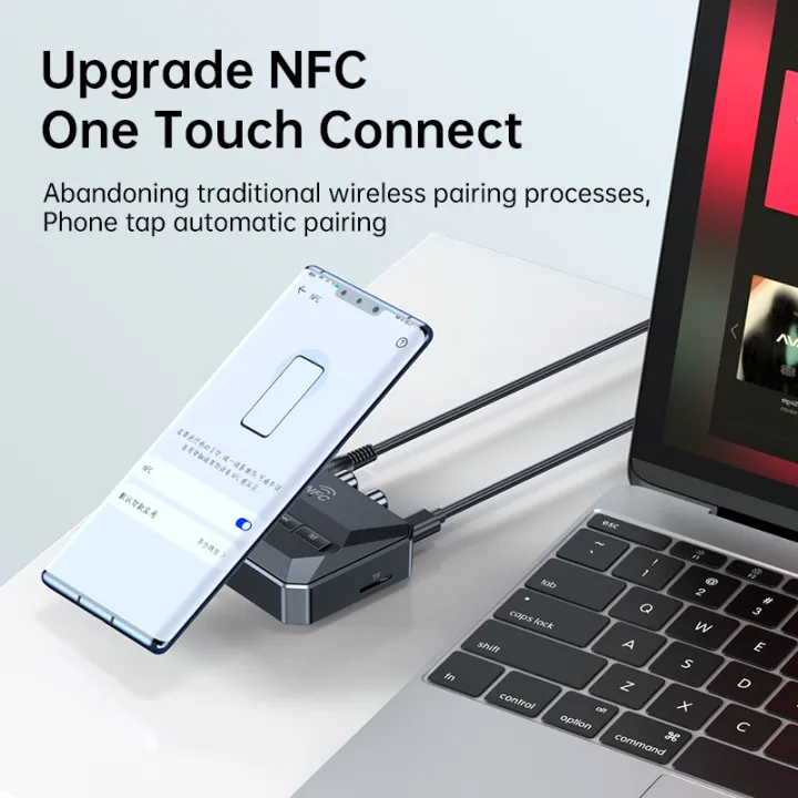 NFC%20Bluetooth%205.3%20Audio%20Receiver%203.5mm%20AUX%20RCA%20USB%20U-Disk/TF%20HIFI%20Stereo%20Music%20Wireless%20Adapter%20With%20Mic%20For%20Car%20Kit%20Speaker%20Amp%20-%20Image%204