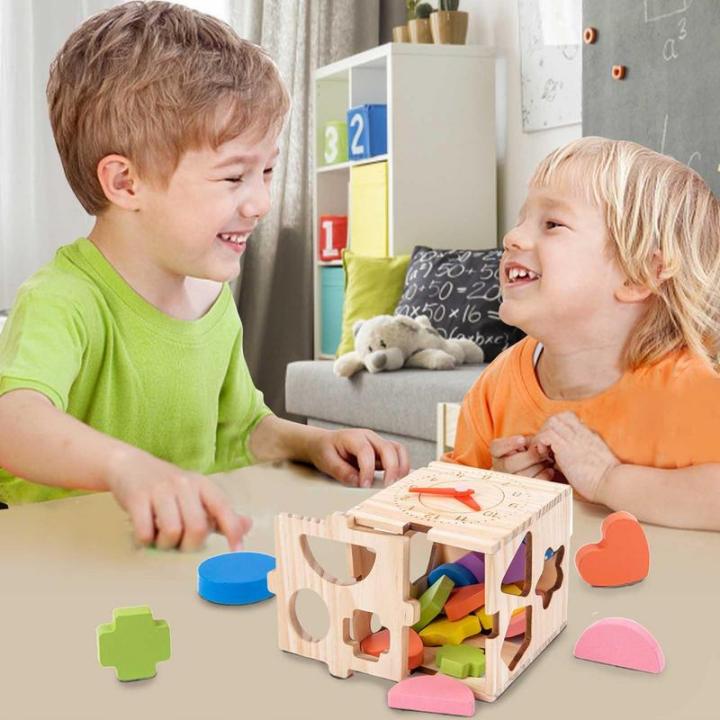 2023NEWShape%20Sorter%20Toy%20Wooden%20Cube%20Geometric%20Clock%20Intelligence%20Box%20Stacking%20and%20Sorting%20Color%20Educational%20Learning%20Toys%20Gift%20for%20Kids%20-%20Image%203