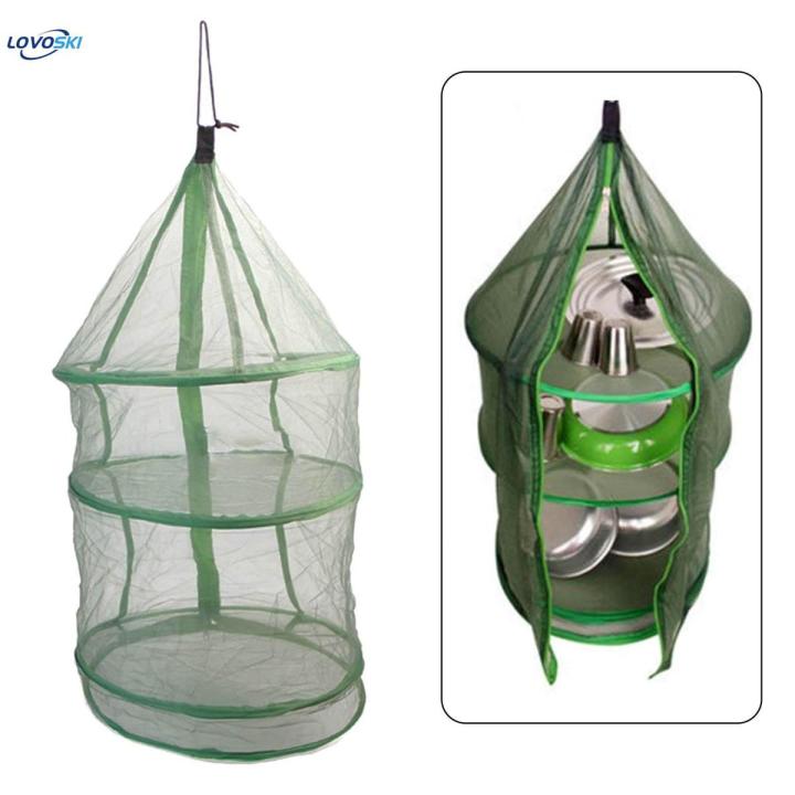 Hanging Drying Netting Foldable Fish Drying Net for Plants Underwear 3 Layer
