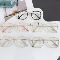 Fashion Large Square Frame Anti Blue Light Glasses Women Modern Transparent Computer Gaming Eye Protection Plain Spectacles.