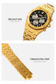 SKMEI 9296 Stainless Steel Fashion Business Luxury Chronograph Stopwatch Waterproof Quartz Watch For Men. 