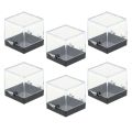 【The road to happiness Store】Transparent Acrylic Display Case Gems Statue Models 3x3x3.5cm.