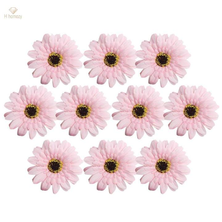 20pcs Artificial Fake Silk Gerbera Daisy Flower Head Home Wedding Favors