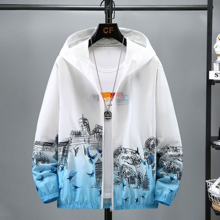 Sun Protection Clothing Men's Ice Silk Breathable Jacket Summer UV Protection Quick-Drying Wind Shield Jacket Sunshade Fishing Sun-Proof Clothes