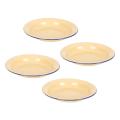 4Pcs Enamel Fruit Shallow Plate Pastry Tray Household Enamelware Cold Dishes Plate Fruit Shallow Plates Pastry Holder Tableware. 