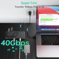 Acasis Thunderbolt Hub 40Gbps 11 Ports Docking Station USB-C Hub Type-C Dock 8K@60HZ USB Expander For Macbook Pro.