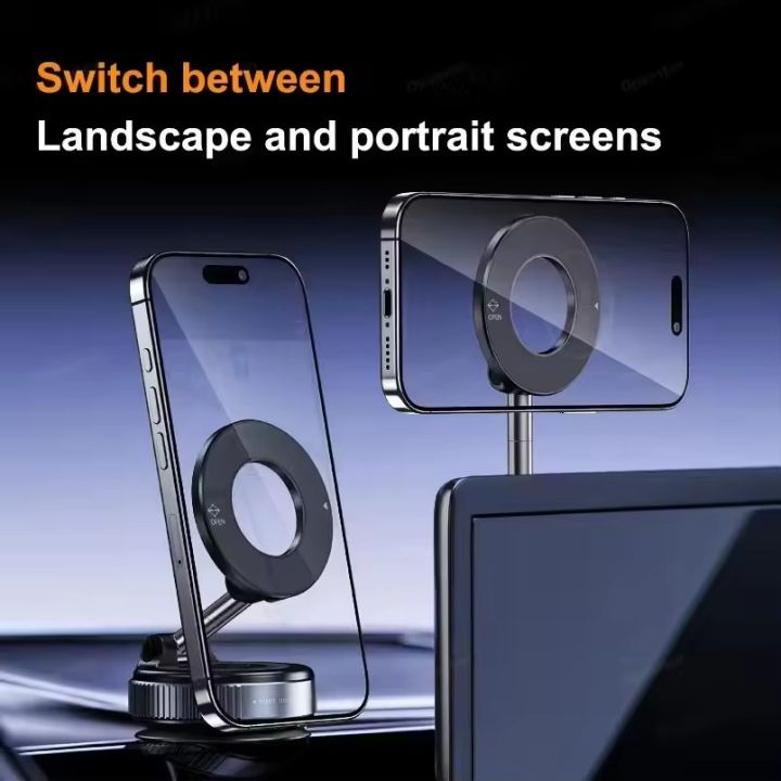 Timack%C2%AE%20Magnetic%20Car%20Phone%20Holder%20360%C2%B0%20Rotation%20Folding%20With%20Vacuum%20Suction%20Cup%20For%20iPhone%2012-16%20Series%20Car/Gym/Driving%20Phone%20Holder%20-%20Image%205