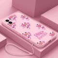 Pink Panther Phone Case For iPhone 14 13 12 11 Pro Max Mini X XR XS MAX SE20 8 7 Plus 6 6S Plus Silicone Cases with Hand Strap.
