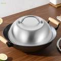 Stainless Steel Pan Lid Kitchen Utensils Practical Easy Clean Restaurant Pan. 
