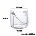 【Limited edition】 New Plastic Ice Bucket Durable To Fall Transparent Bucket Detachable Handle Easy To Clean Ice Cube Container.