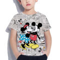 2024 summer disney Mickey Mouse 3d Print T-Shirt Boys Girls Cartoon T-Shirts Summer Short Sleeve T-Shirt Cartoon Clothing. 