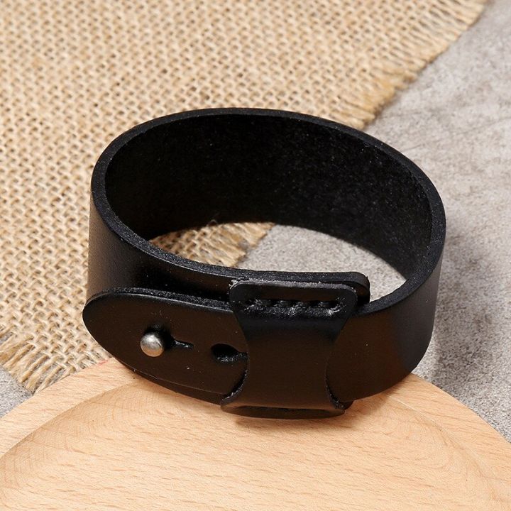 Modyle%20Punk%20Vintage%20Men%20Genuine%20Leather%20Bracelets%20Wide%20Black%20Brown%20Cuff%20Wrap%20Bracelets%20Bangles%20for%20Women%20Men%20Jewelry%20Gifts%20-%20Image%204