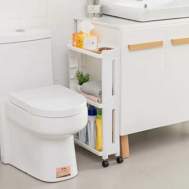 Kitchen%20Storage%20Rack%20For%20Goods%20Fridge%20Side%20Shelf%202/3/4%20Layer%20Removable%20With%20Wheels%20Bathroom%20Organizer%20Shelf%20Gap%20Holder%20Rack%20new%20-%20Image%204
