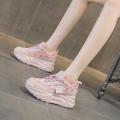 Dad Shoes Women2023Spring Popular LightweightinsFashionable Mesh Breathable Thick Bottom All-Match Height Increasing Casual Sneakers. 