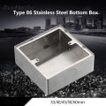 Type 86 Stainless Steel Box Surface Mount Wall Switch Socket Junction Box 25 Mm. 
