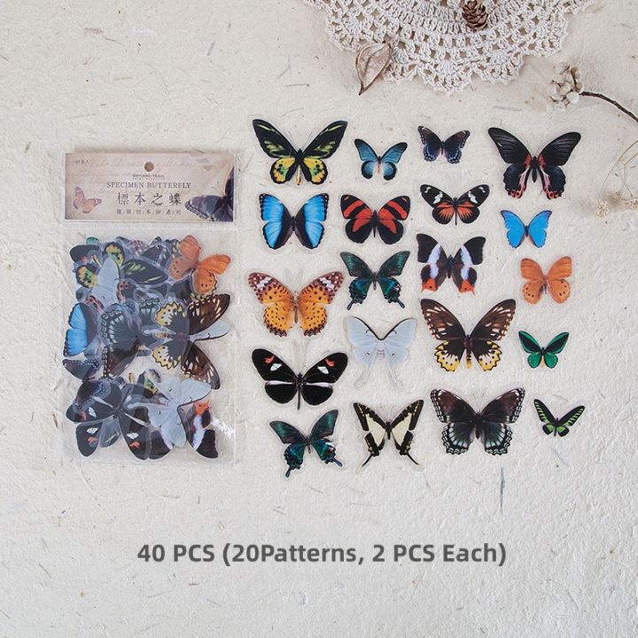 RHS%20Online%2040PCS%20Butterfly%20Wing%20Specimen%20Series%20PET%20Stickers%20Waterproof%20Album%20Diary%20Journal%20Decorative%20Crafts%20Scrapbooking%20DIY%20Sticker%20-%20Image%202