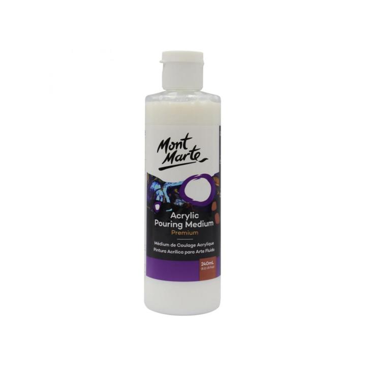Mont Marte Acrylic Pouring Medium 240ml – Smooth Flow Medium for Fluid Art & Acrylic Pour Painting