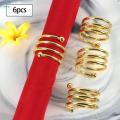 6x Napkin Holder Serviette Buckles Accessory Iron Event Decor Napkin Rings Wedding Decor for Holiday Restaurant Table Settings Dining Dinner. 