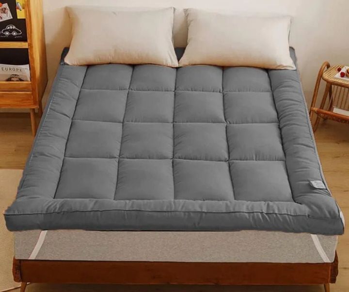 6/7 feet Premium Quality Deluxe Mattress Topper - Grey Color