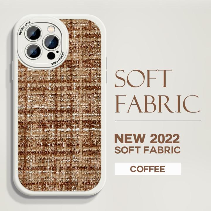 AMORVOR for iPhone 12 Pro Back Cover for Girls Fabric Case Soft Silicone Edge Phone Cases