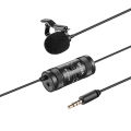 BOYA BY-M1 PRO II 3.5mm Lavalier Lapel Microphone for Mobile Phone PC Laptop Camera Wired Microphone for Speaking Audio Vlogging. 
