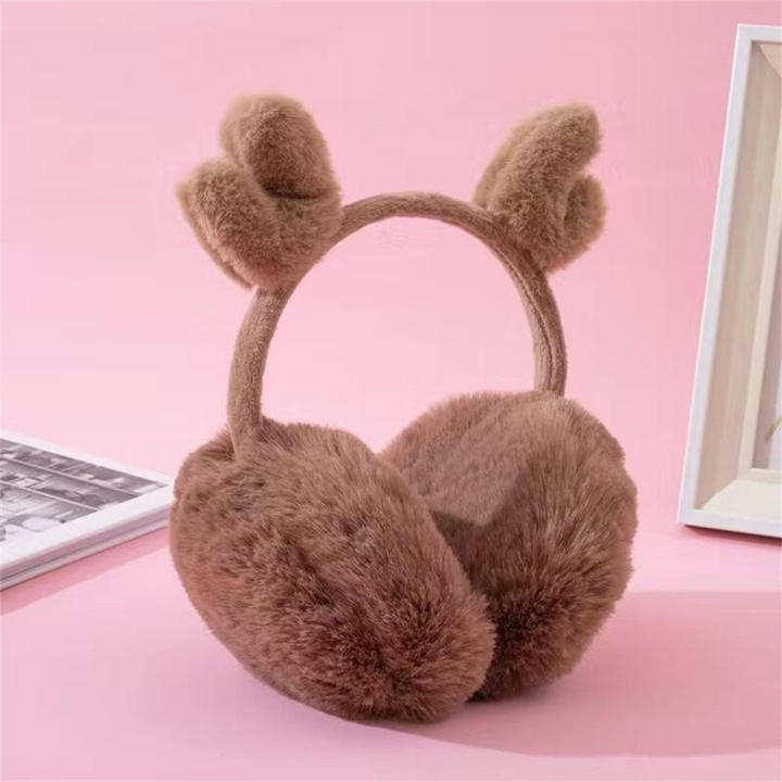 Plush%20Earmuffs%20Cute%20Faux%20Foldable%20Ear%20Warmers%20Cashmere%20Antler%20Ear%20Covers%20for%20Winter%20Women%20Girls%20Children%20Outdoor%20-%20Image%206