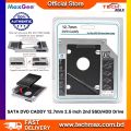 Universal SATA 12.7mm Caddy, 2nd SSD or Hard Disk Drive Caddy for CD/DVD Drive Slot (Add Second 2.5" SATA HDD/SSD to Your Laptop) Support All Brand Laptop.