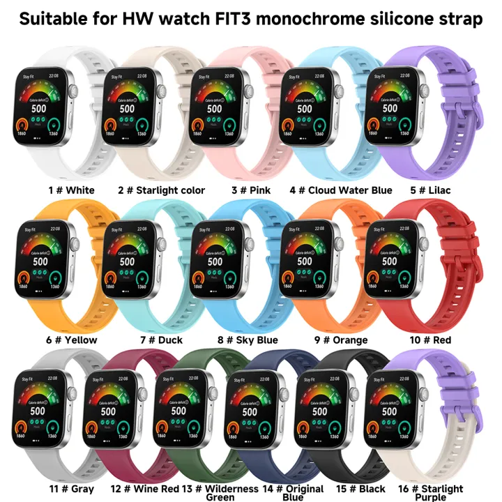 Silicone%20Strap%20for%20Huawei%20Watch%20Fit%203%20Smart%20Watch%20Bracelet%20Replacement%20Sport%20Watchband%20for%20Huawei%20Fit3%20Wrist%20Band%20Accessories%20-%20Image%202