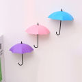 3Pcs Cute Umbrella Wall Hook Key Hanging Bag Brush Holder Decorative Organizer.