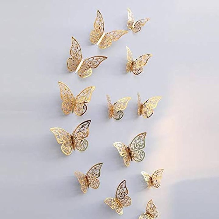 3D Butterfly Wall Stickers Sofa Background Decorations Pack of 12