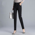 Women's Pants 2024 New Spring/Summer Cigarette Pants Harem Cropped Korean Style Loose Slimming and All-Matching Casual Straight-Leg Suit Pants. 