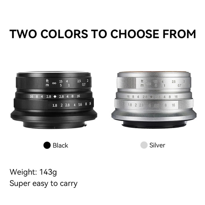 7artisans%2025mm%20F1.8%20APS-C%20Frame%20Large%20Aperture%20Wide%20Angle%20Prime%20Lens%20for%20Studio%20Photography%20with%20Sony%20E%20Zev-10%20X%20Z%20M%20M43%20Mount%20-%20Image%202